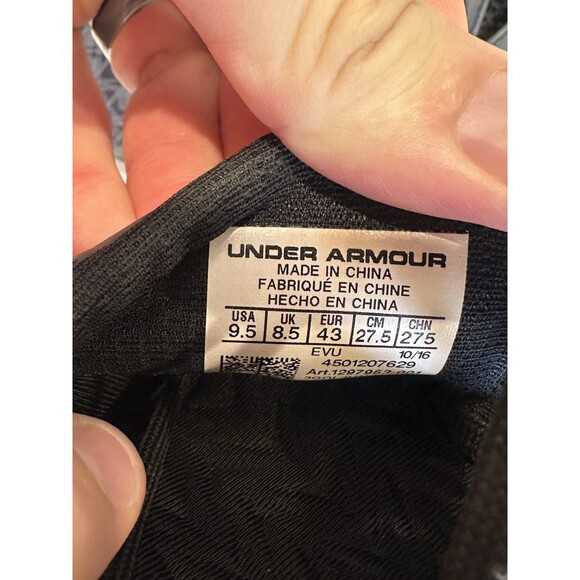 Under Armour Men’s Football Cleats Size 9.5 Black Gray High Top Molded Studs UA - Picture 8 of 9